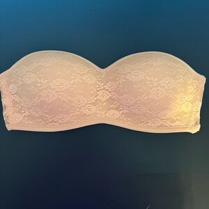 PINK Elegant Lace Strapless Bandeau